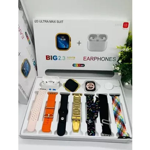I20 Smart Watch 7 Straps & Airpods Pro 2 (10 in 1 Deal)