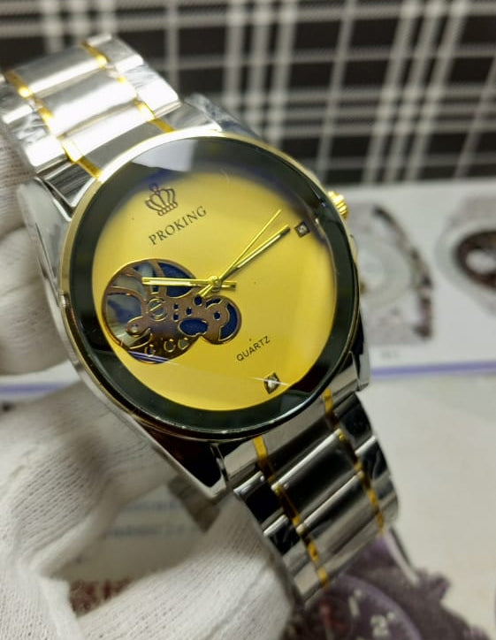 Proking Men's Watch with Steel Chain | Durable & Stylish Design