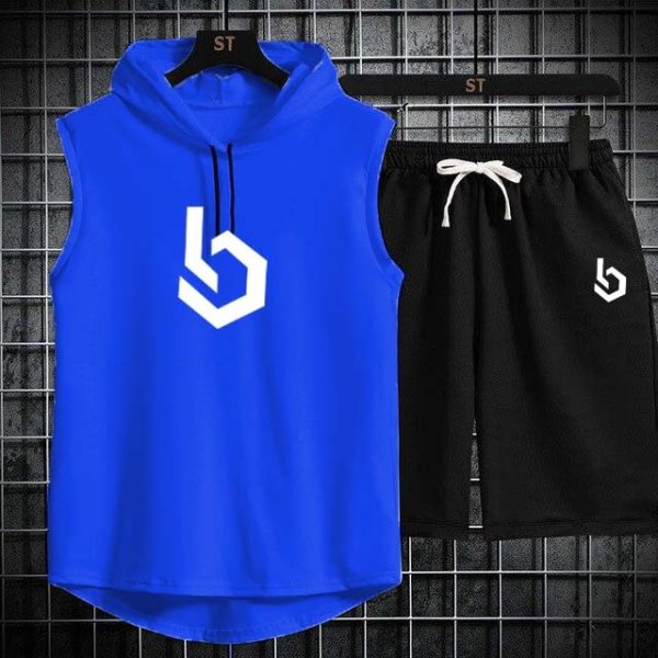 Firangi Sleeveless Hooded Tracksuit – T-Shirt & Shorts