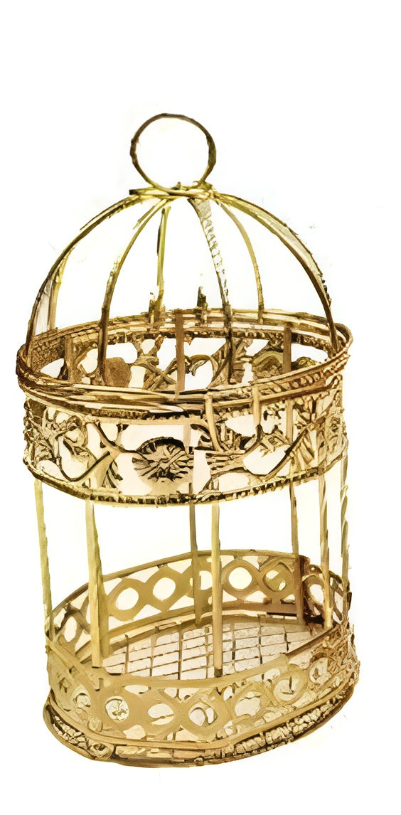 Metallic Bird Cages For Home Decor And Gift (pack Of 3)